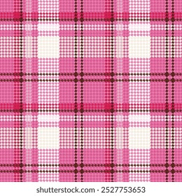 padrão de tartan com cores rosa e branca