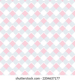 Tartan pattern. Pink tones, pastel colors, simple.