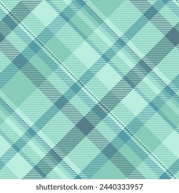Tartan pattern plaid of textile seamless vector with a check background texture fabric in light and teal colors.