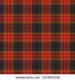 Tartan Pattern in Red and Black. Texture for plaid, tablecloths, clothes, shirts, dresses, paper, bedding, blankets, quilts and other textile products. Vector illustration EPS 10