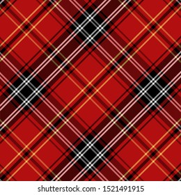 Tartan Pattern in Red and Black. Texture for plaid, tablecloths, clothes, shirts, dresses, paper, bedding, blankets, quilts and other textile products. Vector illustration EPS 10