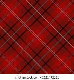 Tartan Pattern in Red and Black. Texture for plaid, tablecloths, clothes, shirts, dresses, paper, bedding, blankets, quilts and other textile products. Vector illustration EPS 10