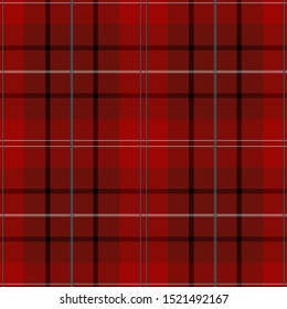 Tartan Pattern in Red and Black. Texture for plaid, tablecloths, clothes, shirts, dresses, paper, bedding, blankets, quilts and other textile products. Vector illustration EPS 10