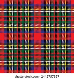 tartan pattern with red and blue colors