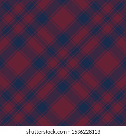 Tartan Pattern in Red and Blue. Texture for plaid, tablecloths, clothes, shirts, dresses, paper, bedding, blankets, quilts and other textile products. Vector illustration EPS 10