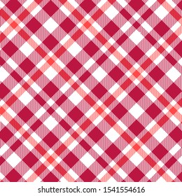 Tartan  Pattern in Red. Texture for plaid, tablecloths, clothes, shirts, dresses, paper, bedding, blankets, quilts and other textile products. Vector illustration EPS 10