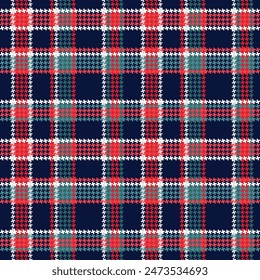 tartan pattern with red and white colors