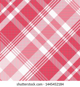 Tartan Pattern in Red and White . Texture for plaid, tablecloths, clothes, shirts, dresses, paper, bedding, blankets, quilts and other textile products. Vector illustration EPS 10