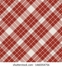 Tartan Pattern Red and White. Texture for plaid, tablecloths, clothes, shirts, dresses, paper, bedding, blankets, quilts and other textile products. Vector illustration EPS 10