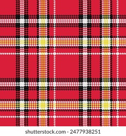 tartan pattern with red and yellow colors