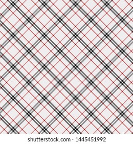 Tartan Pattern in Red,Black and White. Texture for plaid, tablecloths, clothes, shirts, dresses, paper, bedding, blankets, quilts and other textile products. Vector illustration EPS 10