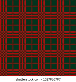 Tartan pattern. Scottish plaid. Scottish cage. Scottish checkered background. Traditional scottish ornament. Seamless fabric texture. Vector illustration.