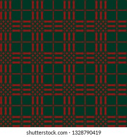 Tartan pattern. Scottish plaid. Scottish cage. Scottish checkered background. Traditional scottish ornament. Seamless fabric texture. Vector illustration.