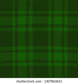 Tartan pattern. Scottish traditional fabric seamless vector. vector Saint Patrick's Day checkered background. eco paint brush strokes