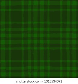 Tartan pattern. Scottish traditional fabric seamless vector. vector Saint Patrick's Day checkered background. eco paint brush strokes