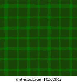 Tartan pattern. Scottish traditional fabric seamless vector. vector Saint Patrick's Day checkered background. eco paint brush strokes