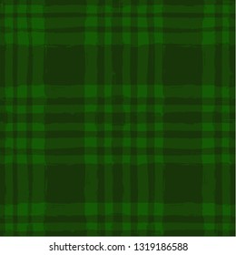 Tartan pattern. Scottish traditional fabric seamless vector. vector Saint Patrick's Day checkered background. eco paint brush strokes