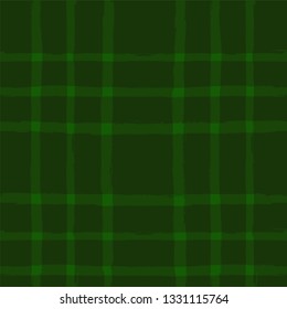Tartan pattern. Scottish traditional fabric seamless vector. vector Saint Patrick's Day checkered background. eco paint brush strokes
