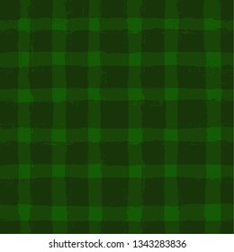 Tartan pattern. Scottish traditional fabric seamless vector. vector Saint Patrick's Day checkered background. eco paint brush strokes