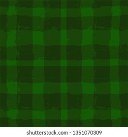 Tartan pattern. Scottish traditional fabric seamless vector. vector Saint Patrick's Day checkered background. eco paint brush strokes