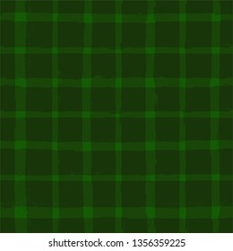 Tartan pattern. Scottish traditional fabric seamless vector. vector Saint Patrick's Day checkered background. eco paint brush strokes
