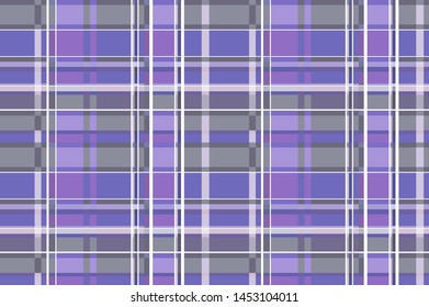 Tartan pattern, Scottish traditional fabric seamless. Purple and Ultra Violet on purple background, Pantone Style. vector eps 10