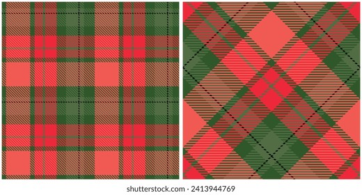 Tartan Pattern Seamless. Abstract Check Plaid Pattern Traditional Scottish Woven Fabric. Lumberjack Shirt Flannel Textile. Pattern Tile Swatch Included.