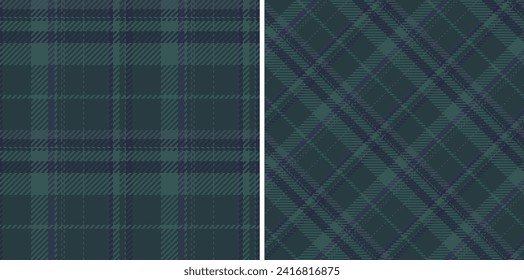 Tartan pattern seamless of background plaid check with a vector fabric textile texture. Set in stylish colours for fashion bandanas in cool style.