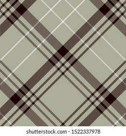 Tartan Pattern Seamless in Brown and Black. Texture for plaid, tablecloths, clothes, shirts, dresses, paper, bedding, blankets, quilts and other textile products. Vector illustration EPS 10