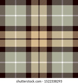 Tartan Pattern Seamless in Brown and Black. Texture for plaid, tablecloths, clothes, shirts, dresses, paper, bedding, blankets, quilts and other textile products. Vector illustration EPS 10