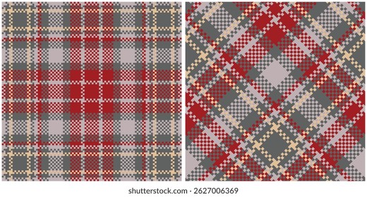 Padrão Tartan Perfeito. Pastel Classic Pastel Scottish Tartan Design. Tecido Escocês Pastel Tradicional. Camisa Lumberjack Flannel Têxtil. Amostra De Bloco Padrão Incluída.