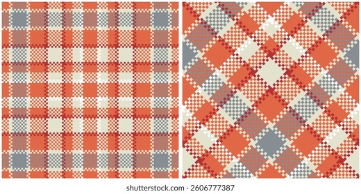 Tartan Pattern Seamless. Pastel Gingham Patterns Seamless Tartan Illustration Vector Set for Scarf, Blanket, Other Modern Spring Summer Autumn Winter Holiday Fabric Print.