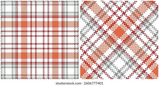 Tartan Pattern Seamless. Pastel Gingham Patterns Traditional Pastel Scottish Woven Fabric. Lumberjack Shirt Flannel Textile. Pattern Tile Swatch Included.