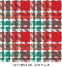 Tartan pattern seamless red green colour background.  Xmas Plaid Scottish Buffolo check flannel art design fo print fabric clots jacket kilt cotton fashion lumberjack 