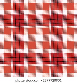 Patrón de tartán fondo de color blanco sin fisuras.  Xmas Plaid Scottish Buffolo cheque flannel diseño de arte de tejidos de impresión chaqueta de algodón kilt moda leñador 