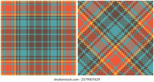 Tartan Pattern Seamless. Sweet Checker Pattern Seamless Tartan Illustration Vector Set for Scarf, Blanket, Other Modern Spring Summer Autumn Winter Holiday Fabric Print.