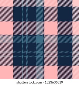 Tartan Pattern Seamless in Violet and Blue. Texture for plaid, tablecloths, clothes, shirts, dresses, paper, bedding, blankets, quilts and other textile products. Vector illustration EPS 10