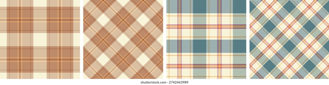 
Tartan  pattern set for dress check, gingham ,flannel skirt, tablecloth other modern and fashion print.
