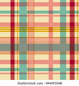 Tartan pattern. Vector colorful texture. 