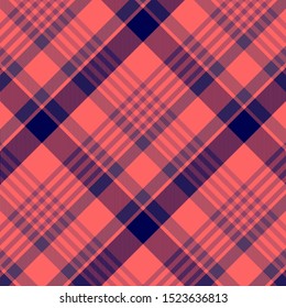 Tartan Pattern  in Violet and Blue. Texture for plaid, tablecloths, clothes, shirts, dresses, paper, bedding, blankets, quilts and other textile products. Vector illustration EPS 10