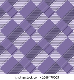 Tartan pattern,Scottish traditional fabric seamless. Purple and Ultra Violet on purple background,Pantone Style.