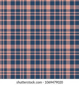 Tartan pattern,Scottish traditional fabric seamless, blue and pink background,