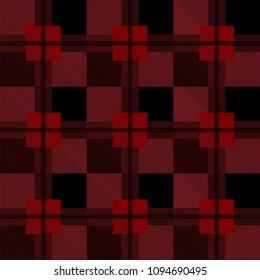 Tartan pattern,Scottish traditional fabric seamless, red background,