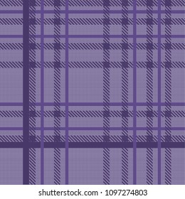 Tartan pattern,Scottish traditional fabric seamless. Purple and Ultra Violet on purple background,Pantone Style.