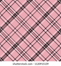 Tartan pattern,Scottish traditional fabric seamless, pink and black background,