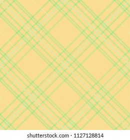 Tartan pattern,Scottish traditional fabric seamless, yellow and green tone.