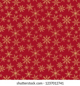 Tartan pattern,Scottish traditional fabric seamless, gold and red background.