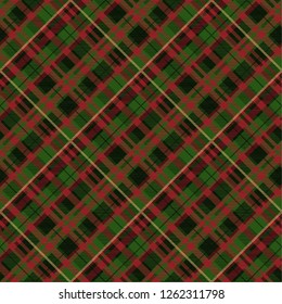 Tartan pattern,Scottish traditional fabric seamless, green and red background.