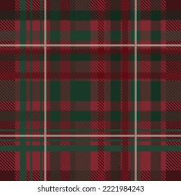 Tartan pattern,Scottish traditional fabric seamless Christmas tone, green and red background