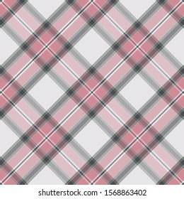 Tartan pink and grey  pattern.Texture for plaid, tablecloths, clothes, shirts, dresses, paper, bedding, blankets, quilts and other textile products. Vector illustration EPS 10